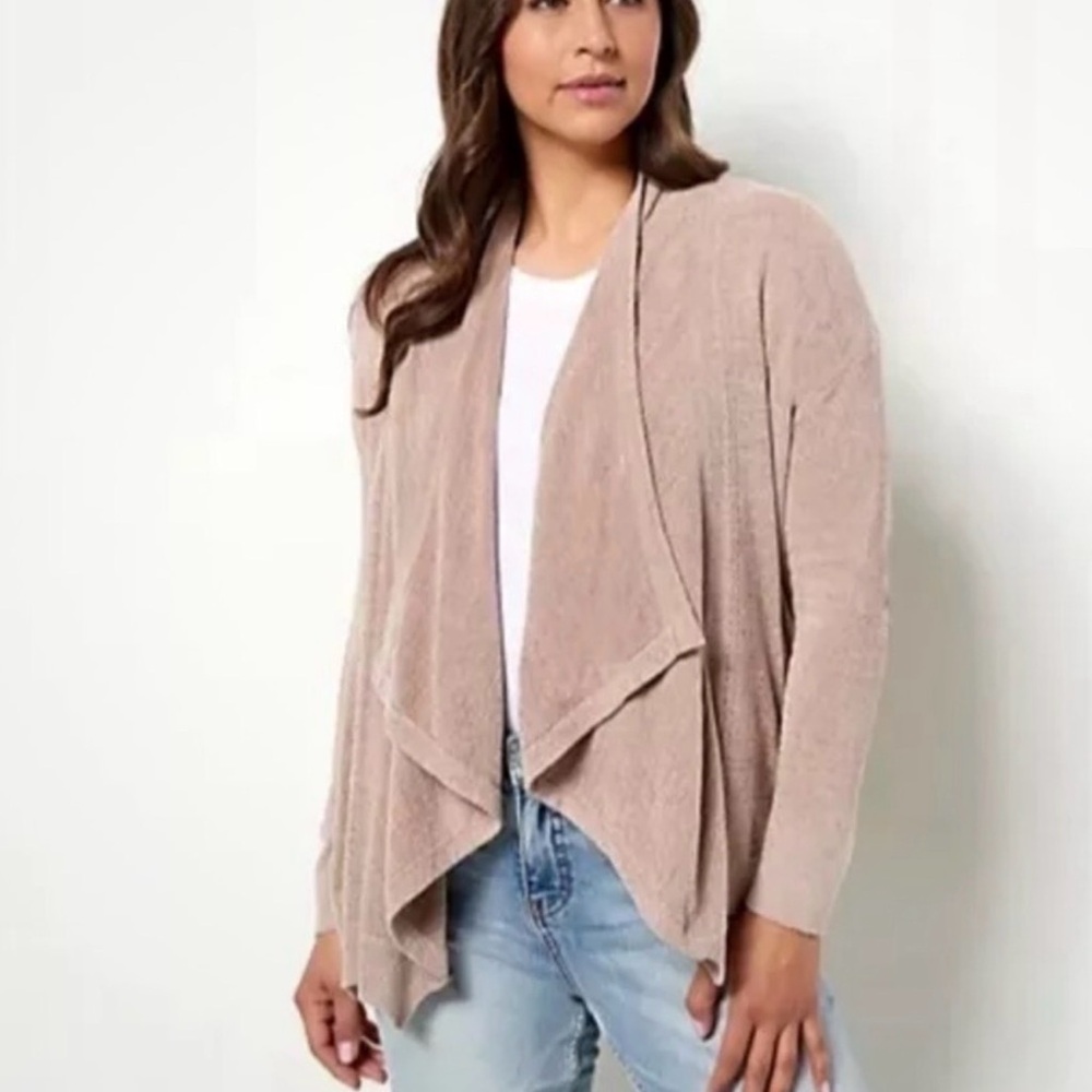 Barefoot Dreams Cozy Chic Ultra Lite Shawl Pointelle Cardigan